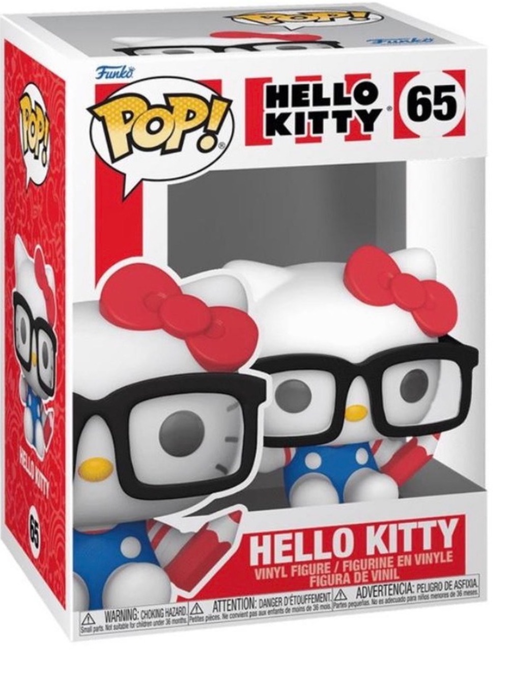 Funko Pop! Hello Kitty 65 - Hello Kitty HipsterNerd with Glasses. Exclusive.